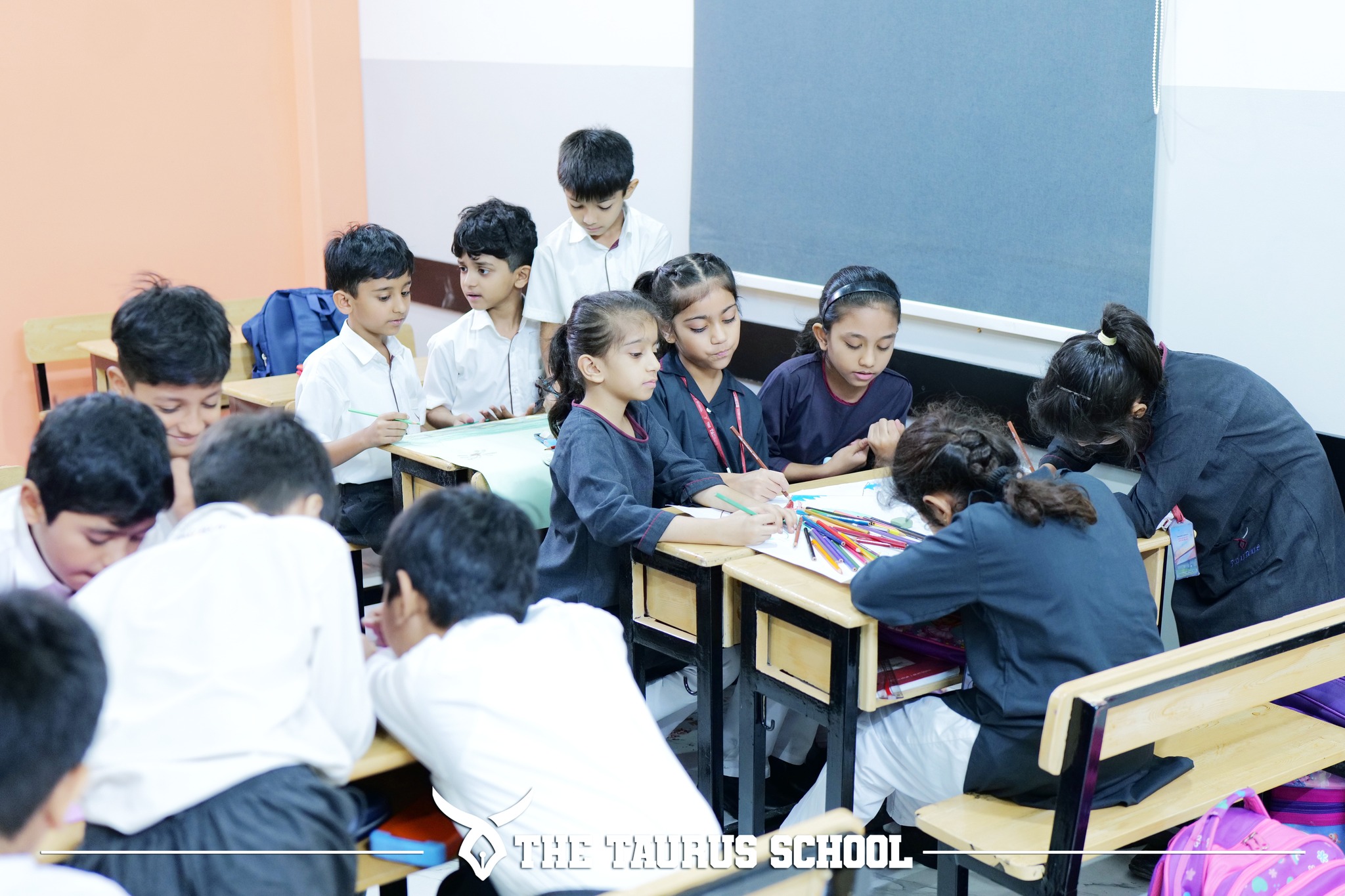 Child doing art activity