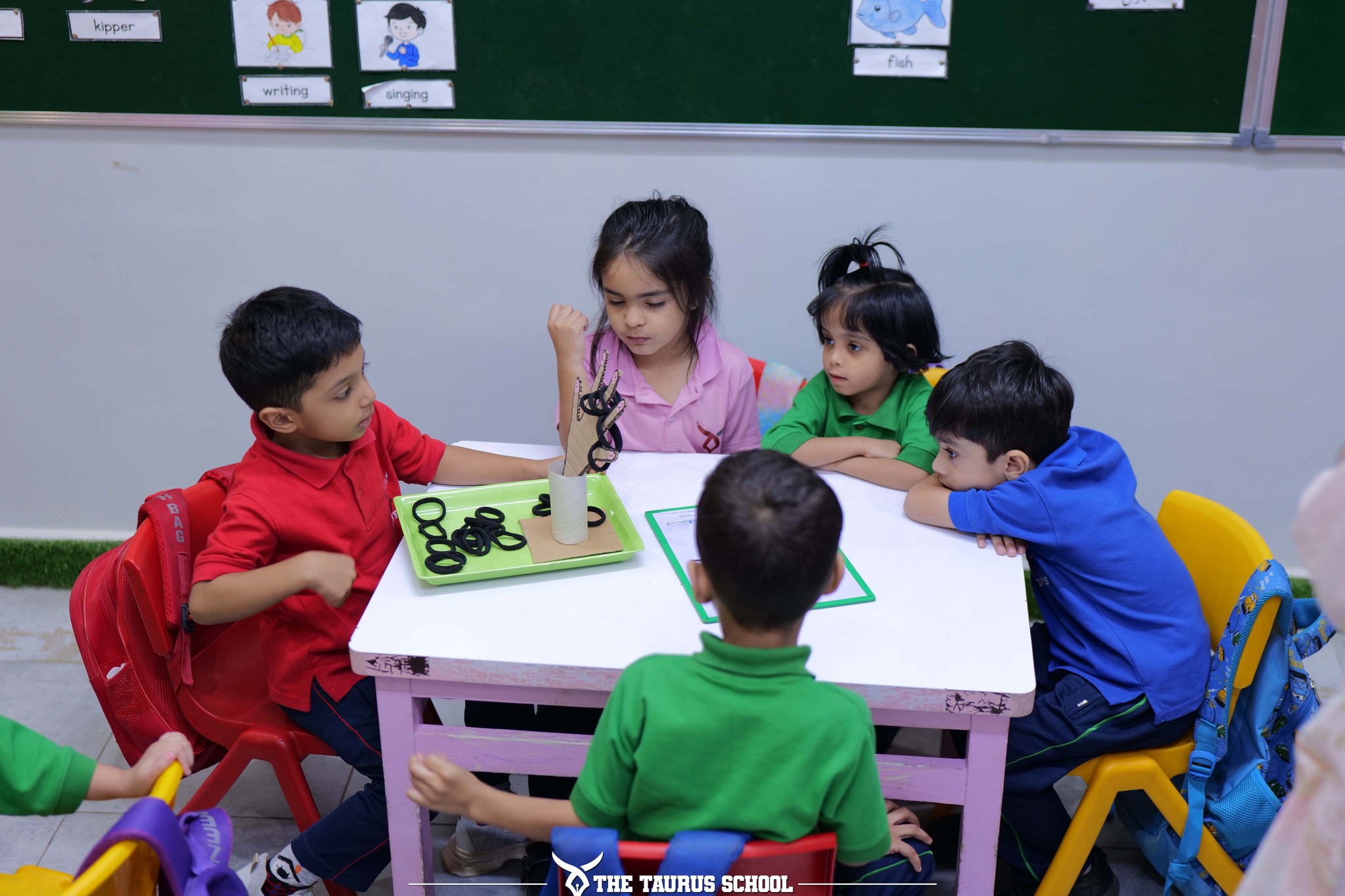 Teacher and students in class